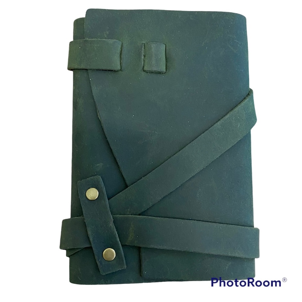 Portland Leather Goods Journal Mossy Green Brushed Leather Lined Pages New! - Picture 1 of 6